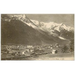 carte postale ancienne 74 CHAMONIX. 1922 Le Mont Blanc. Timbre manquant
