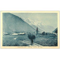 carte postale ancienne 74 CHAMONIX. Argentière, rentrée des Foins