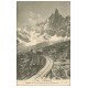 carte postale ancienne 74 CHAMONIX. Chemin de Fer Montenvers Aiguille du Dru 1925. Train à crémaillière