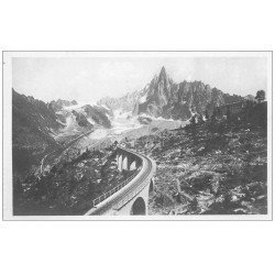 carte postale ancienne 74 CHAMONIX. Chemin de Fer Montenvers Hôtel Aiguille Dru