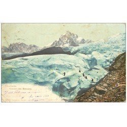 carte postale ancienne 74 CHAMONIX. Glacier Bossons Alpiniste 1905