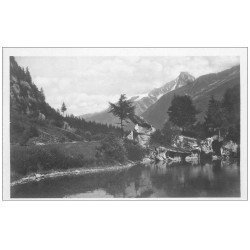 carte postale ancienne 74 CHAMONIX. Lac Gaillands Aiguilles Dru