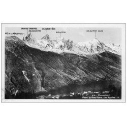 carte postale ancienne 74 CHAMONIX. Massif Mont Blanc. Carte Photo