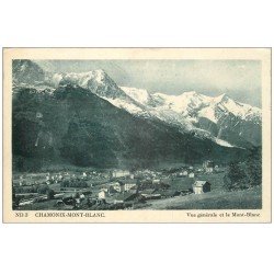 carte postale ancienne 74 CHAMONIX. Mont Blanc 1948