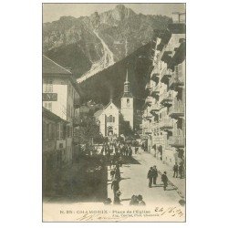 74 CHAMONIX. Place et sortie de l'Eglise 1903