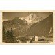 carte postale ancienne 74 CHAMONIX. Praz Dru Aiguille Verte