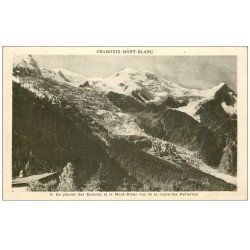 carte postale ancienne 74 CHAMONIX. Route des Pélerins Le Mont Blanc 1938