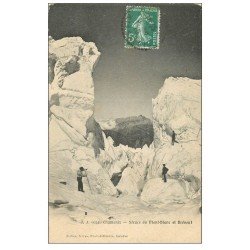 carte postale ancienne 74 CHAMONIX. Séracs Mont Blanc et Brévent 1910. Alpinisme et Ascension