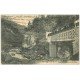 carte postale ancienne 74 CHAMONIX. Train Chemin de Fer sur Pont . Timbre 10 Centimes 1903