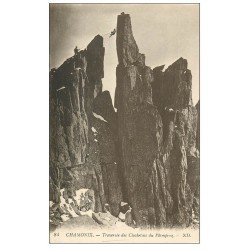 carte postale ancienne 74 CHAMONIX. Traversée Clochetins Plampraz. Alpinisme et Ascension