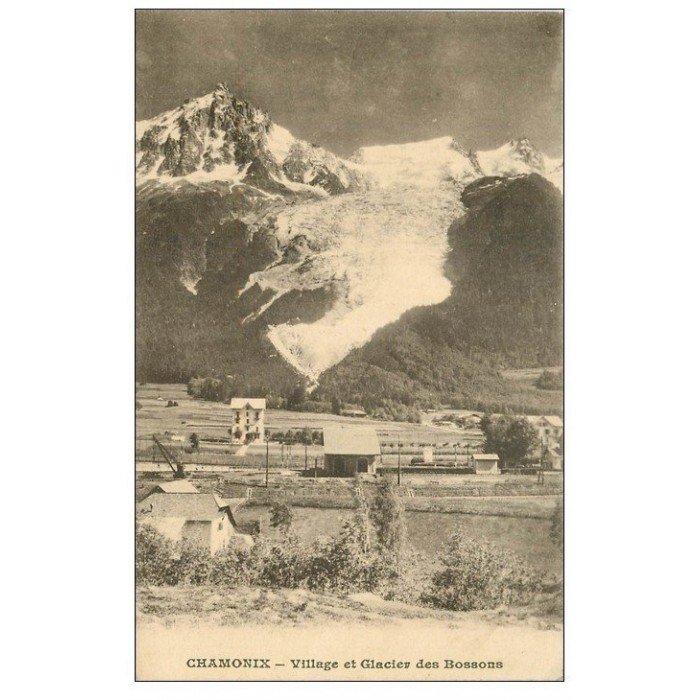 Tirage Photo Vintage - Glaciers Des Bossons à Chamonix (France) - Année 1900 - Format 8x11 Cm