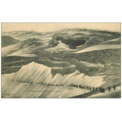 carte postale ancienne 74 CHASSEURS ALPINS. Traversant in Glacier