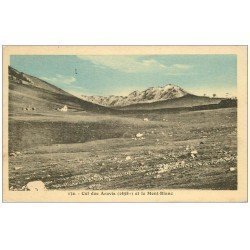 carte postale ancienne 74 COL DES ARAVIS. Mont Blanc 1921