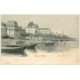 carte postale ancienne 74 EVIAN-LES-BAINS. Bateaux de Pêche dans le Port 1903