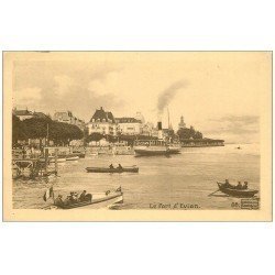 carte postale ancienne 74 EVIAN-LES-BAINS. Le Port. Collection Source Cachat