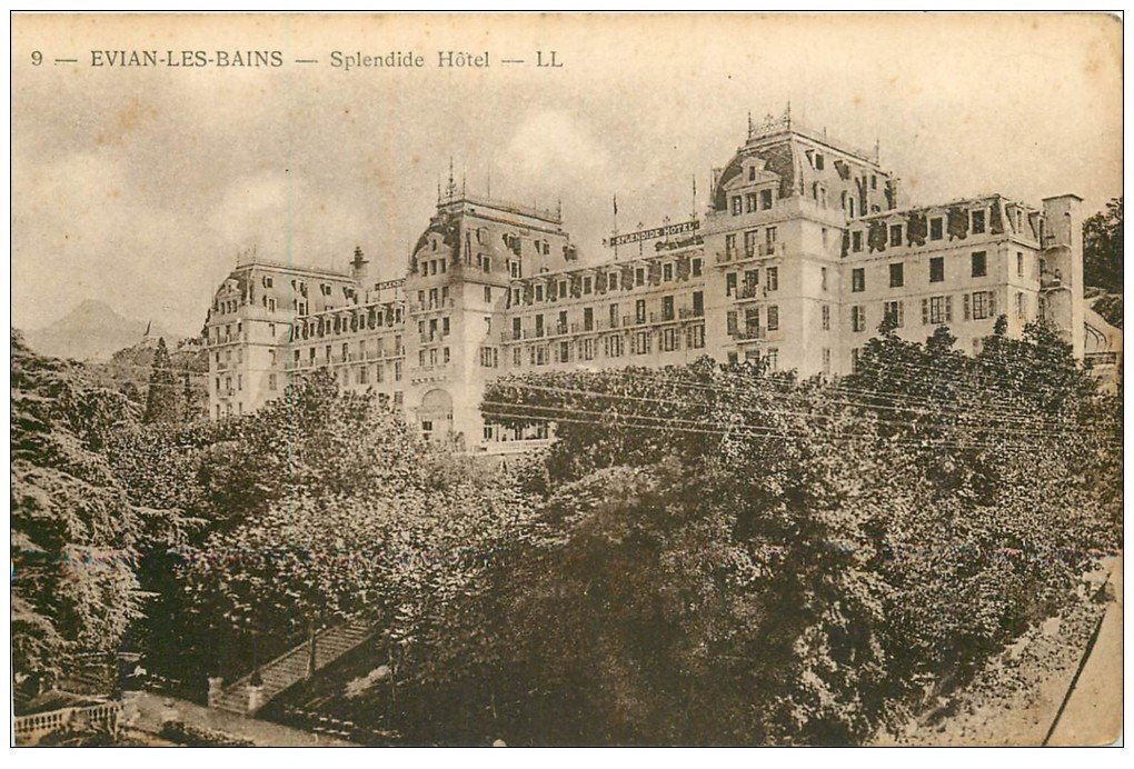 carte postale ancienne 74 EVIAN-LES-BAINS. Plendide-Hôtel.