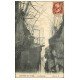 carte postale ancienne 74 GORGES DU FIER. La Sortie 1910. Personnages sur Passerelle