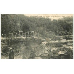 carte postale ancienne 74 GORGES DU FIER. Mer de Rochers 1919. Tampon 11° Chasseurs Alpins