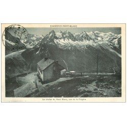 carte postale ancienne 74 LA CHAÎNE DU MONT-BLANC. Chalet Hôtel vue de la Flégère