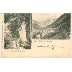 carte postale ancienne 74 LA PRAZ. Cascade 1902