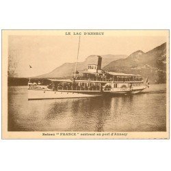 carte postale ancienne 74 LAC ANNECY. Bateau France au Port