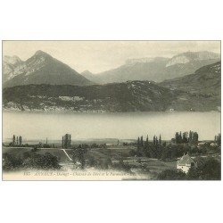 carte postale ancienne 74 LAC ANNECY. Duingt Château Déré et Parmelan