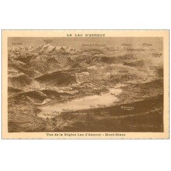 carte postale ancienne 74 LAC ANNECY. Mont Blanc