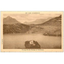 carte postale ancienne 74 LAC ANNECY. Presqu'île Duingt et Talloires