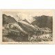 carte postale ancienne 74 LE MONT BLANC. 1928 Chemin de Fer. Rampe Mont Lachat avec Train à vapeur et crémaillière
