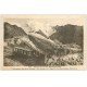 carte postale ancienne 74 LE MONT BLANC. 1928 Chemin de Fer. Rampe Mont Lachat avec Train à vapeur et crémaillière