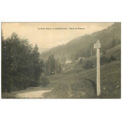 carte postale ancienne 74 LE MONT BLANC. Route de Bisanne vu de Bellecombe