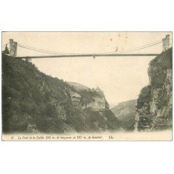 carte postale ancienne 74 LE PONT DE LA CAILLE 1912