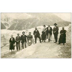 74 LES BOSSONS. Alpinistes Excursions. Rare Carte Photo Famille Barrioz. Saint-Gervais-les-Bains