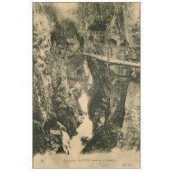 carte postale ancienne 74 LES GORGES DU FIER vers Annecy