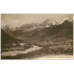 carte postale ancienne 74 LES HOUCHES. Chaîne des Aiguilles 1928