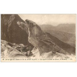 carte postale ancienne 74 LIGNE CHEMIN DE FER DU MONT BLANC. Aiguille de Glace Bionnassay
