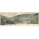 carte postale ancienne 74 MEGEVE. Carte double panoramique 28 x 10 cm