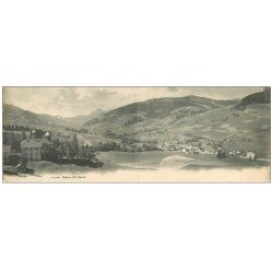 carte postale ancienne 74 MEGEVE. Carte double panoramique 28 x 10 cm