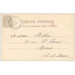 carte postale ancienne 74 MEGEVE. Le Calvaire. Timbre 1 Centime 1903 pour Meaux