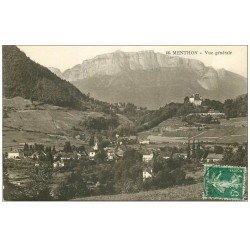 carte postale ancienne 74 MENTHON SAINT-BERNARD. Vue générale 1915