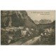 carte postale ancienne 74 NOVEL. Agriculteurs dans les Champs et Château d'Oche 1925
