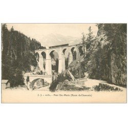 carte postale ancienne 74 ROUTE DE CHAMONIX. Pont Sainte-Marie