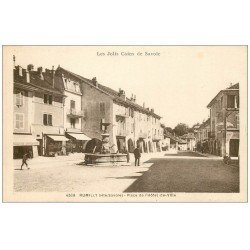 carte postale ancienne 74 RUMILLY. Place de l'Hôtel de Ville 1932