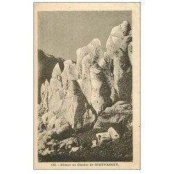 carte postale ancienne 74 SAINT-GERVAIS-LES-BAINS. Bionnassay Sérac au Glacier 1928