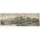 carte postale ancienne 74 SAINT-GERVAIS-LES-BAINS. Carte Panoramique Chaîne du Mont-Blanc 1913