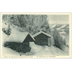 carte postale ancienne 74 SAINT-GERVAIS-LES-BAINS. Châlets Refuges en Montant au Prarion