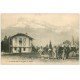 carte postale ancienne 74 SAINT-GERVAIS-LES-BAINS. Paysans au labourage et Aiguille de Varens vers 1900