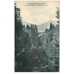 carte postale ancienne 74 SAINT-GERVAIS-LES-BAINS. Pont du Diable Aiguille Platé