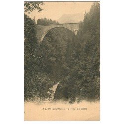 carte postale ancienne 74 SAINT-GERVAIS-LES-BAINS. Pont du Diable. Edition Julien Frères