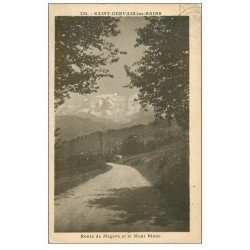 carte postale ancienne 74 SAINT-GERVAIS-LES-BAINS. Route de Megève Mont Blanc 1930
